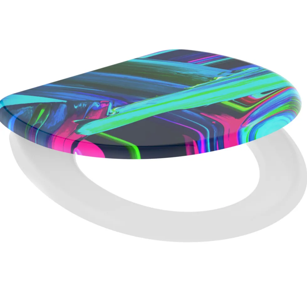 WC-Sitz Duroplast mit Absenkautomatik Neon-Paint