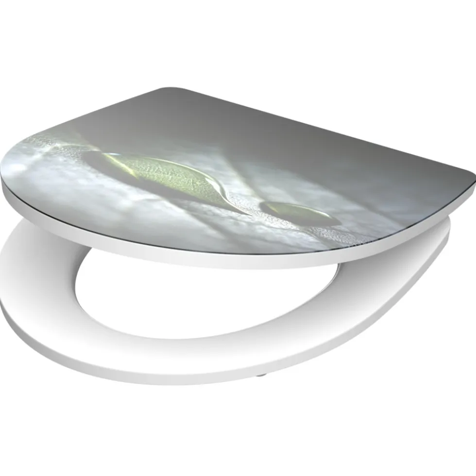 WC-Sitz High Gloss Absenkautomatik Schnellverschluss Raindrop