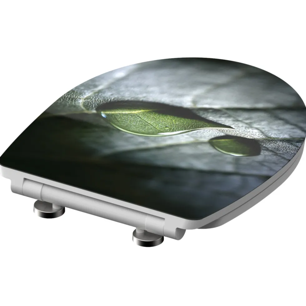WC-Sitz High Gloss Absenkautomatik Schnellverschluss Raindrop