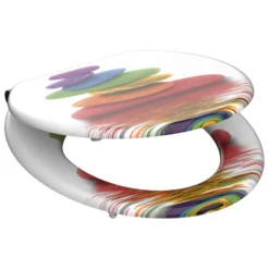 WC-Sitz MDF mit Absenkautomatik Motiv Colorful-Stones