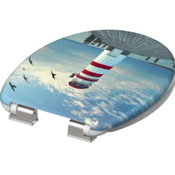 WC-Sitz mit Absenkautomatik Duroplast Lighthouse