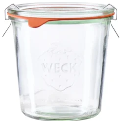 WECK® Einmach-Glas 500 ml mit Deckel, Einmachring und Klammern
