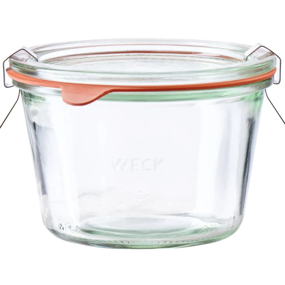 WECK® Einmach-Glas 250 ml mit Deckel, Einmachring und Klammern