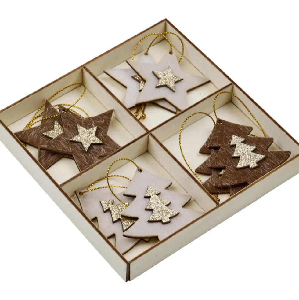 Weihnachtsbaumschmuck-Set 8-teilig in verschiedenen Designs
