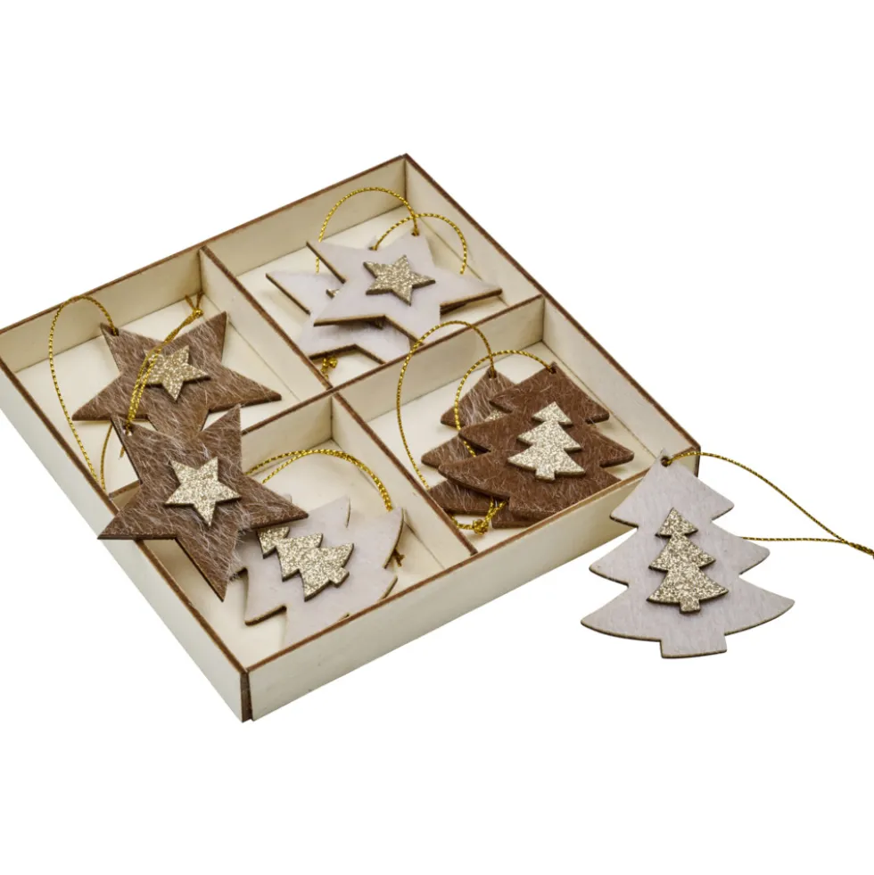 Weihnachtsbaumschmuck-Set 8-teilig in verschiedenen Designs