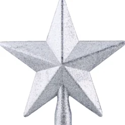Weihnachtsbaumspitze sternförmig mit Glitter
