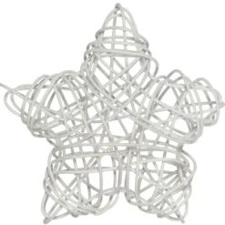 Weihnachtsdeko Drahtsterne-Set 50 Stück je 5,5 cm in weiß