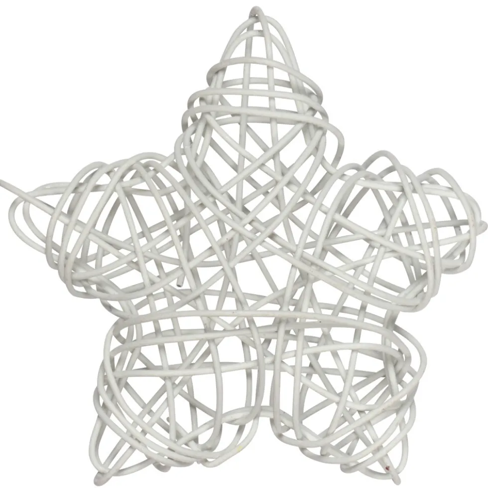 Weihnachtsdeko Drahtsterne-Set 50 Stück je 5,5 cm in weiß