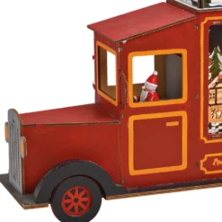 Weihnachtsdeko LKW mit LED Beleuchtung aus Holz