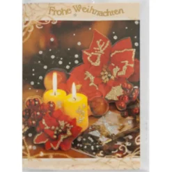 Weihnachtskarte Handmade aufklappbar mit Umschlag