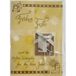 Weihnachtskarte Handmade aufklappbar mit Umschlag