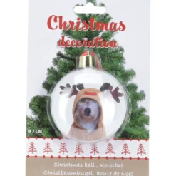 Weihnachtskugel für Fotos 7 cm mit Aufhänger