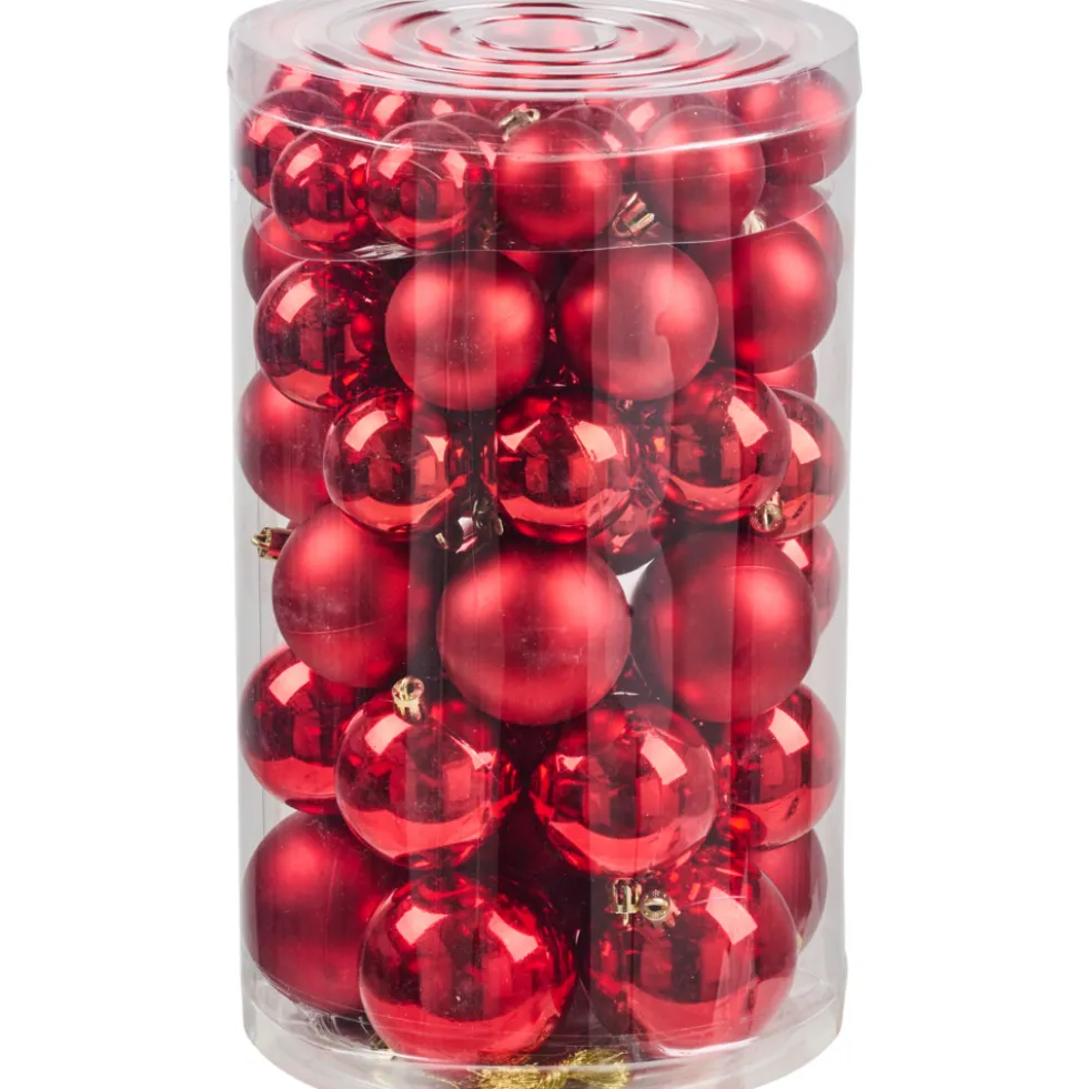 Weihnachtskugeln 60 Stück rot