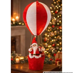 Weihnachtsmann mit Heißluftballon ca. 90cm
