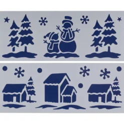 Weihnachtsschablonen-Set 2-teilig mit verschiedenen Motiven