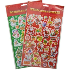 Weihnachts-Sticker mit Glitter