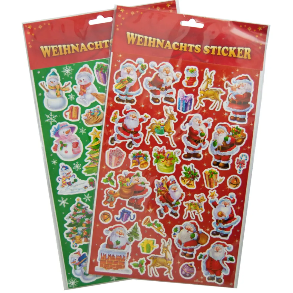 Weihnachts-Sticker mit Glitter