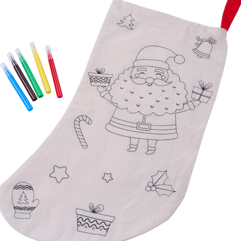 Weihnachtsstrumpf zum Bemalen