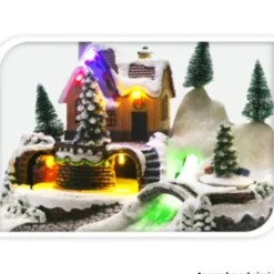 Weihnachts-Winterszene batteriebetrieben mit Beleuchtung