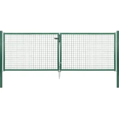 Wellengitter-Doppeltor 3000 x 1000 mm RAL 6005 moosgrün