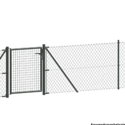 Wellengitter-Einzeltor 1000 x 1000 mm RAL 7016 anthrazit