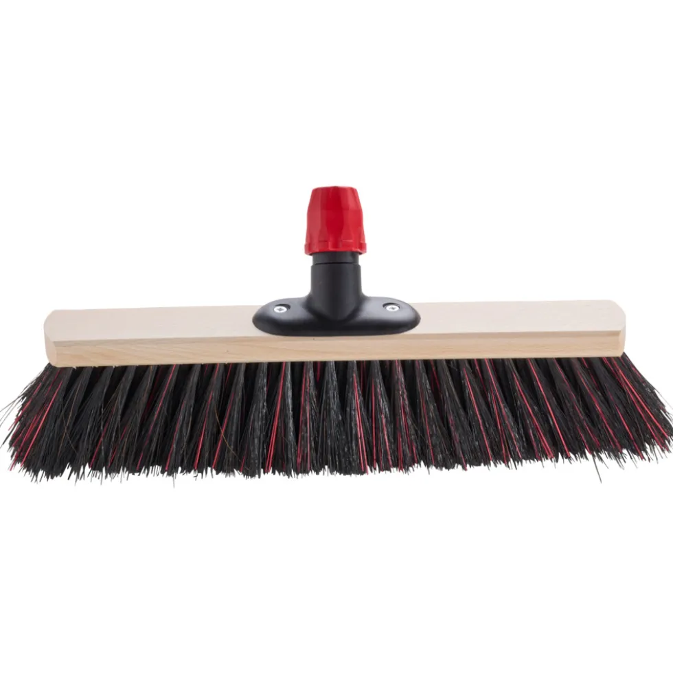Werkstatt-/Garagenbesen 40cm schwarz/rot Arenga/Elaston