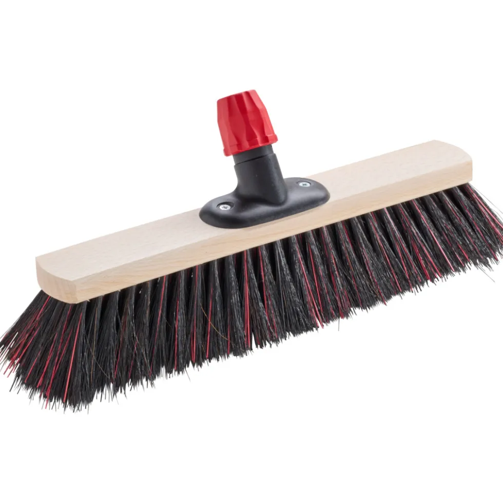 Werkstatt-/Garagenbesen 40cm schwarz/rot Arenga/Elaston