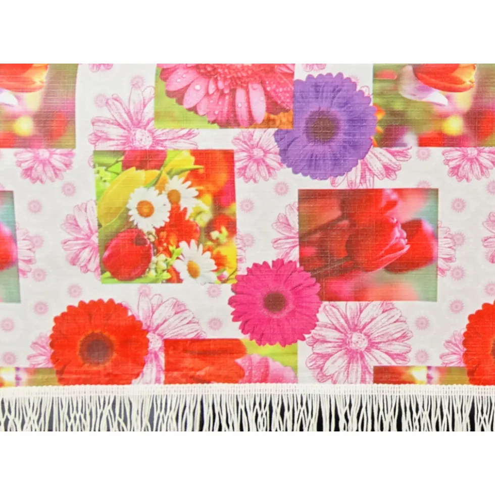 Wetterfeste Tischdecke 130 x 160 cm "Gerbera / Tulpen"
