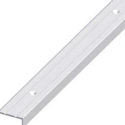 Winkel-Abschlussprofil Aluminium eloxiert 2000 x 25 x 10 mm silberfarben rund gelocht gerillt
