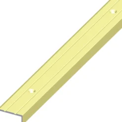 Winkel-Abschlussprofil Aluminium eloxiert 2000 x 25 x 10 mm messingfarben gelocht gerillt