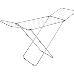 Wäscheständer 18m Metall silber 180x55x108 cm
