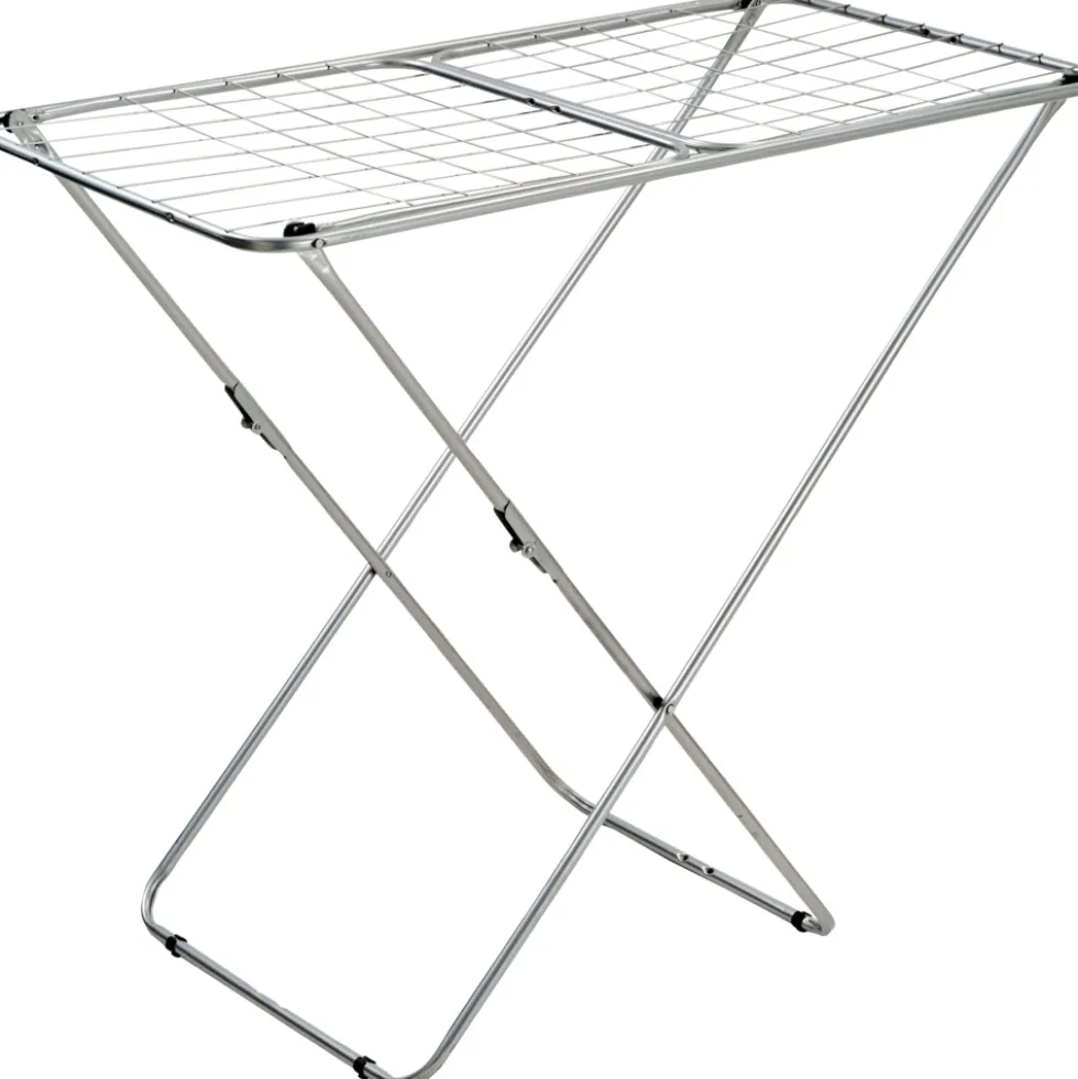 Wäscheständer 18m Metall silber 180x55x108 cm