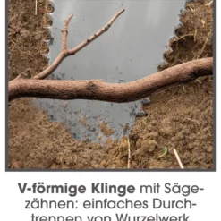 Wurzelspaten mit Sägezähnen 114 cm