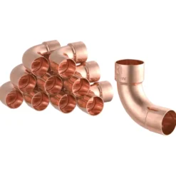 10 x Bogenmuffe 90° Kupfer-Lötfitting 22 mm - Vorratspack