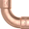 10 x Doppel-Bogenmuffe 90° Kupfer-Lötfitting 22 mm - Vorratspack