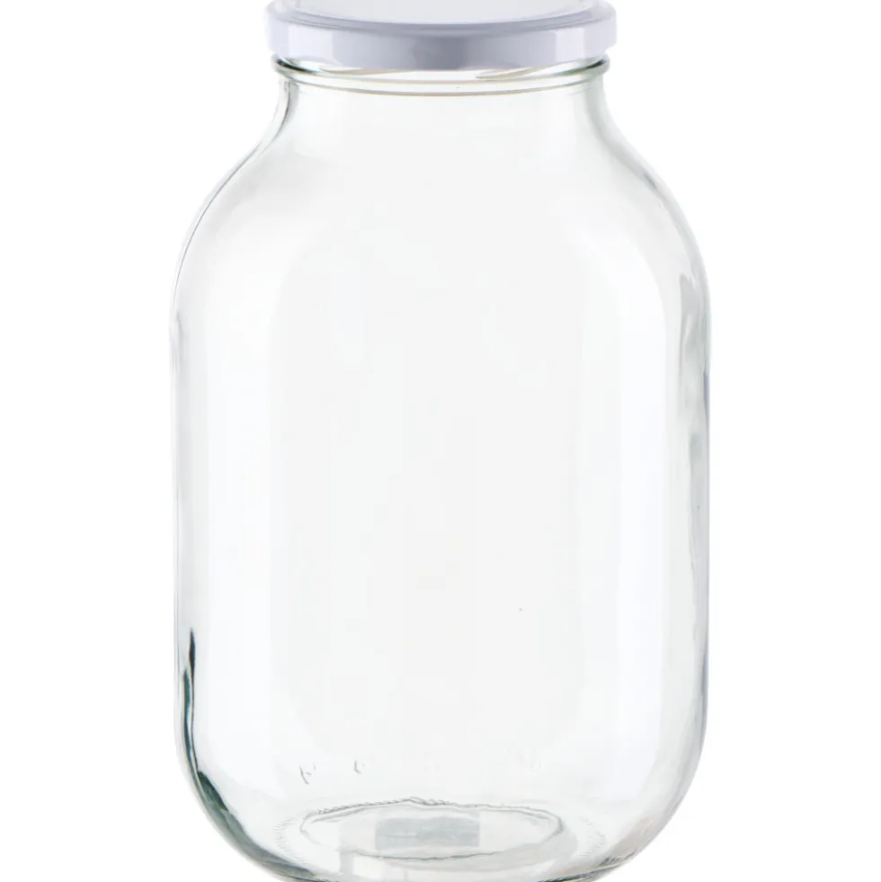 XXL-Einmachglas 2000 ml mit weißem Deckel
