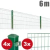 Zaunpaket MICHL ca. 1,2 m x ca. 6 m moosgrün verzinkt pulverbeschichtet