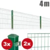 Zaunpaket MICHL ca. 1,0 m x ca. 4 m moosgrün verzinkt pulverbeschichtet