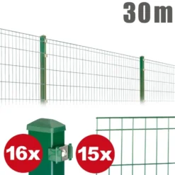 Zaunpaket MICHL ca. 1,0 m x ca. 30 m moosgrün verzinkt pulverbeschichtet