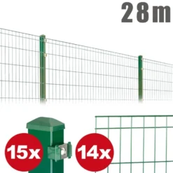 Zaunpaket MICHL ca. 1,0 m x ca. 28 m moosgrün verzinkt pulverbeschichtet