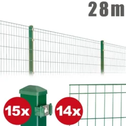 Zaunpaket MICHL ca. 1,2 m x ca. 28 m moosgrün verzinkt pulverbeschichtet