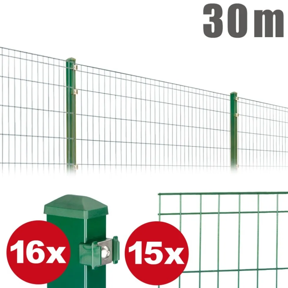 Zaunpaket MICHL ca. 0,8 m x ca. 30 m moosgrün verzinkt pulverbeschichtet