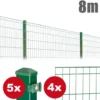 Zaunpaket MICHL ca. 0,8 m x ca. 8 m moosgrün verzinkt pulverbeschichtet