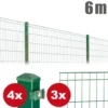 Zaunpaket MICHL ca. 1,0 m x ca. 6 m moosgrün verzinkt pulverbeschichtet