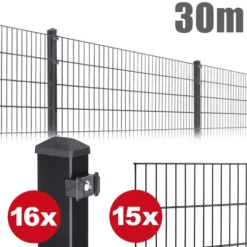 Zaunpaket PICO ca. 1,2 m x ca. 30 m anthrazit verzinkt pulverbeschichtet