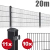 Zaunpaket PICO ca. 0,8 m x ca. 20 m anthrazit verzinkt pulverbeschichtet