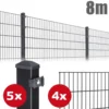 Zaunpaket PICO ca. 1 m x ca. 8 m anthrazit verzinkt pulverbeschichtet