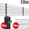 Zaunpaket PICO ca. 1,2 m x ca. 28 m anthrazit verzinkt pulverbeschichtet