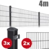 Zaunpaket PICO ca. 0,8 m x ca. 4 m anthrazit verzinkt pulverbeschichtet