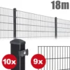 Zaunpaket PICO ca. 0,8 m x 18 m anthrazit verzinkt pulverbeschichtet